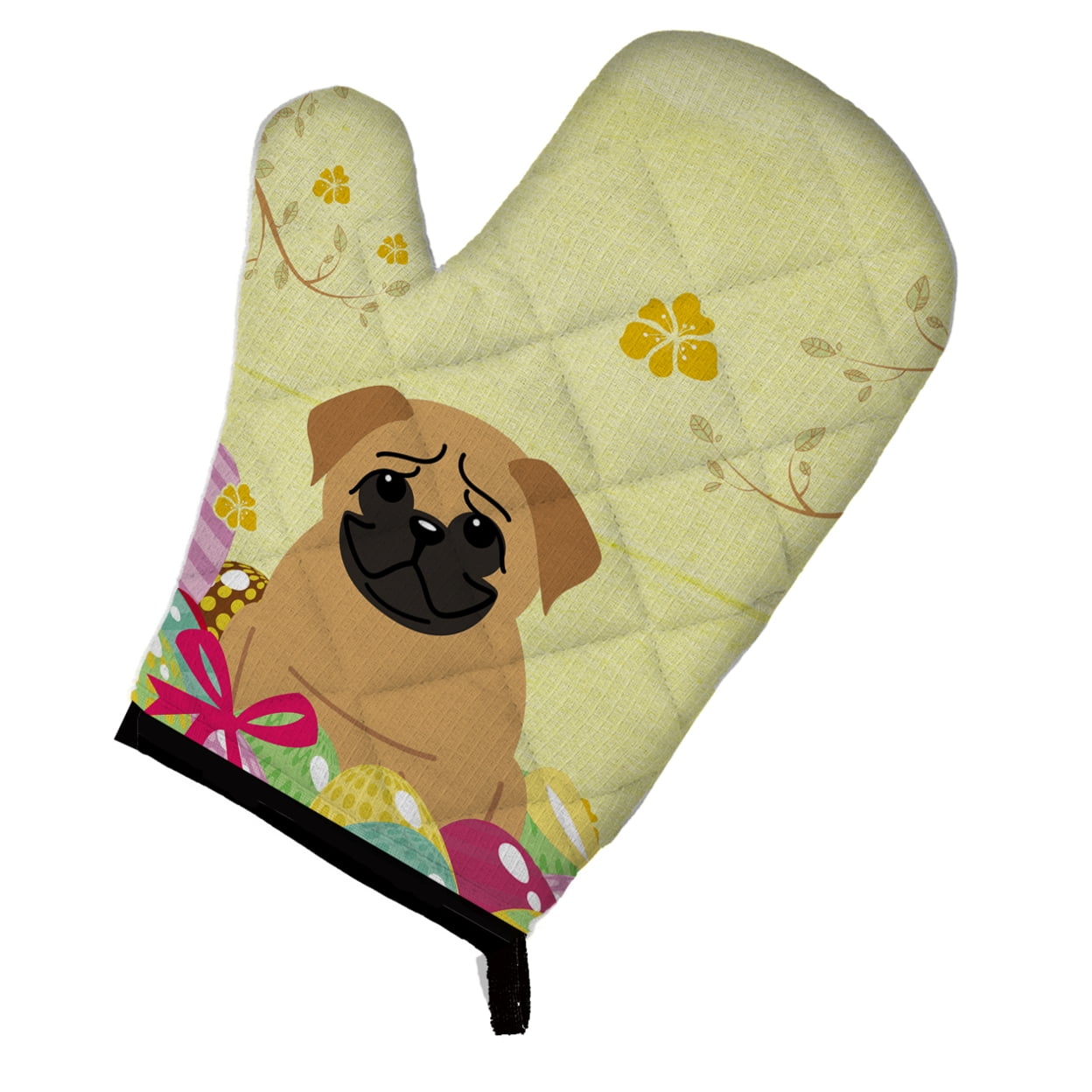 Easter Eggs Pug Brown Oven Mitt