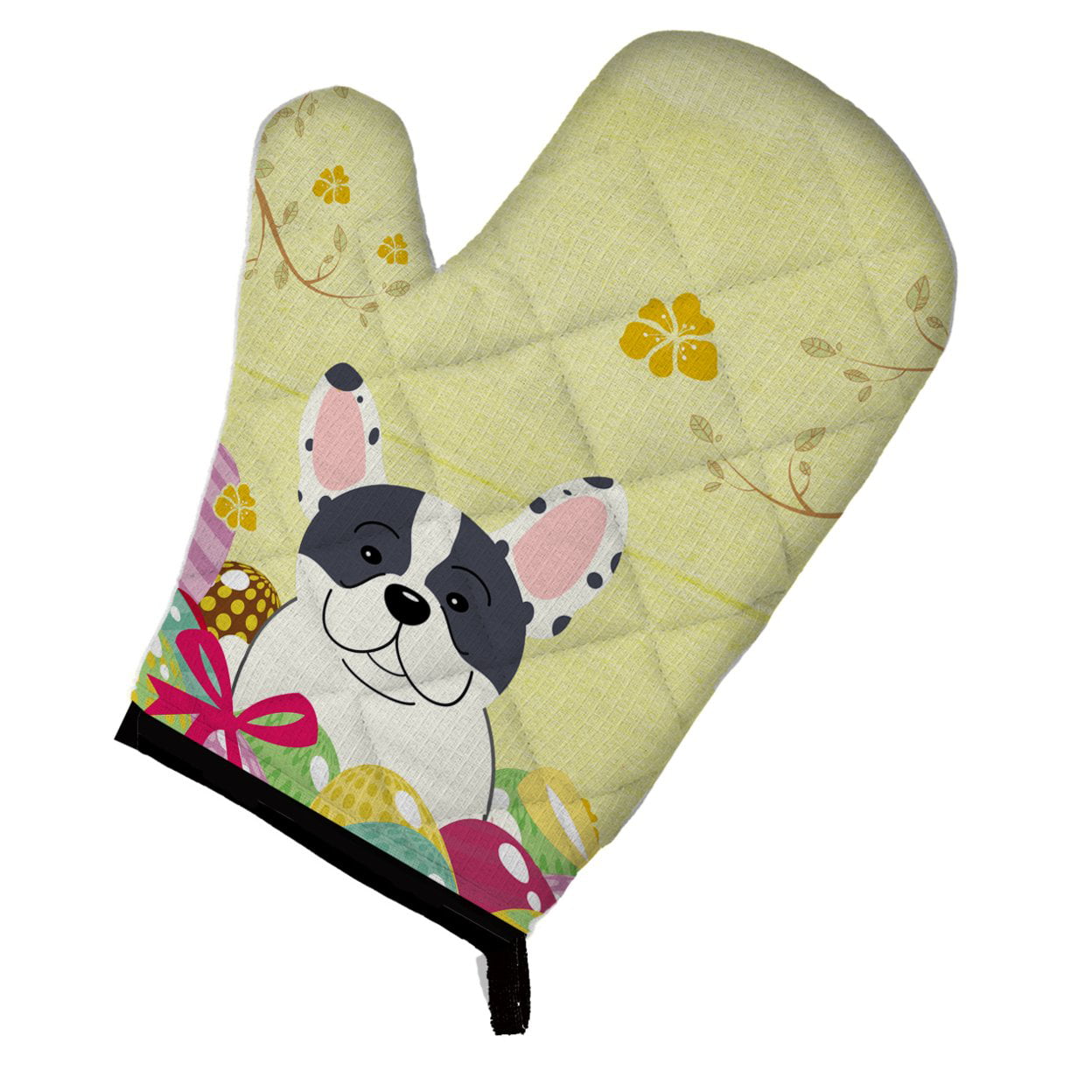 Picture of Carolines Treasures BB6011OVMT Easter Eggs French Bulldog Piebald Oven Mitt
