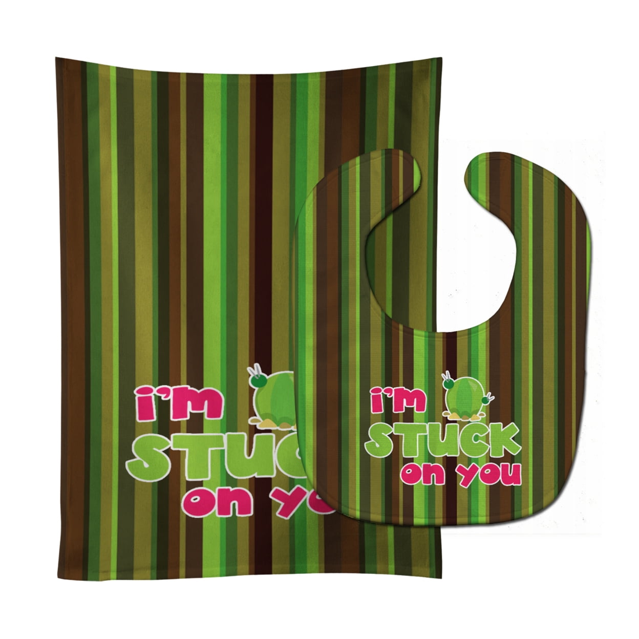 Cactus Im Stuck on You Baby Bib & Burp Cloth