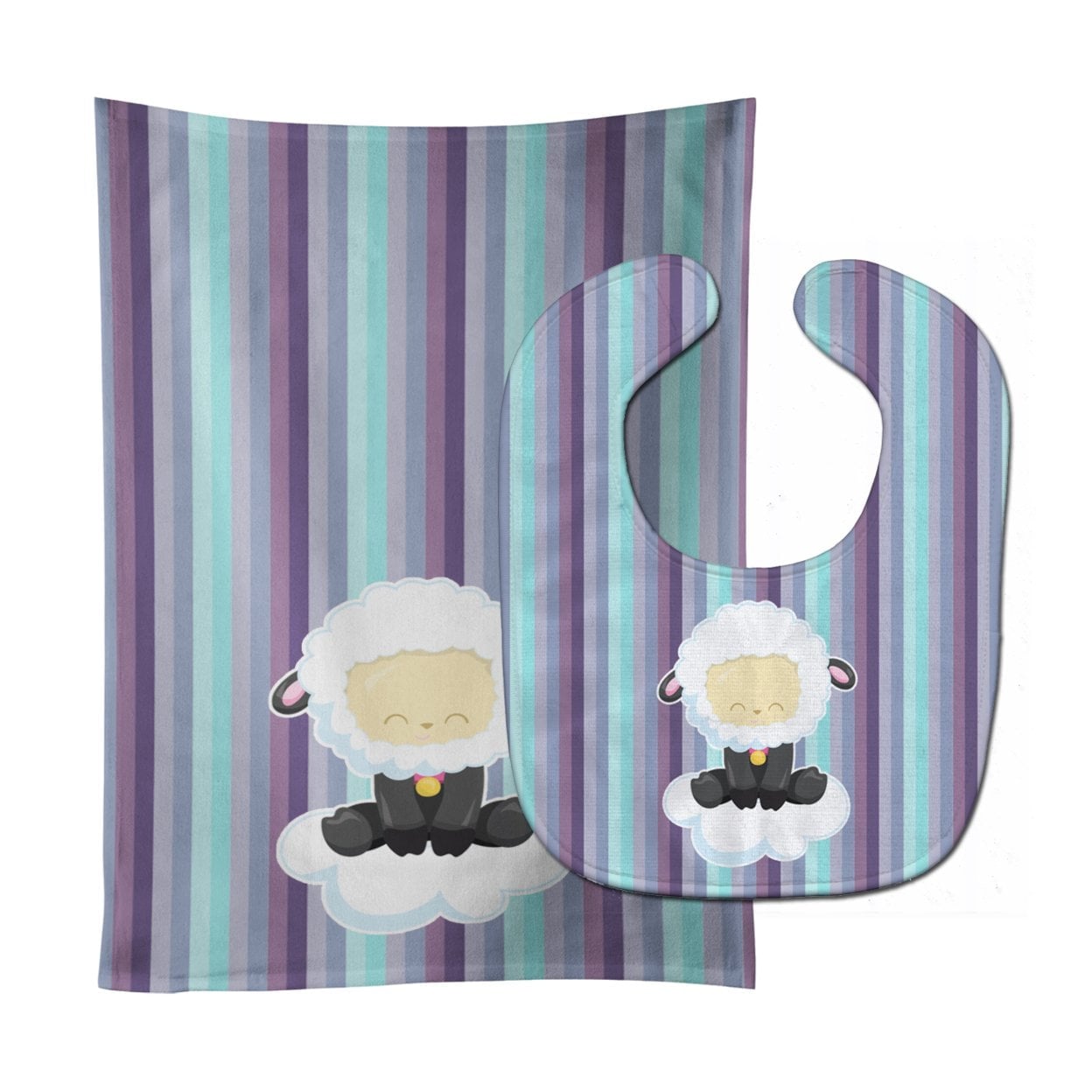 Sheep on Cloud Baby Bib & Burp Cloth