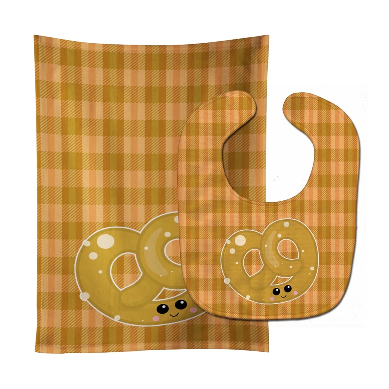 Pretzel Baby Bib & Burp Cloth