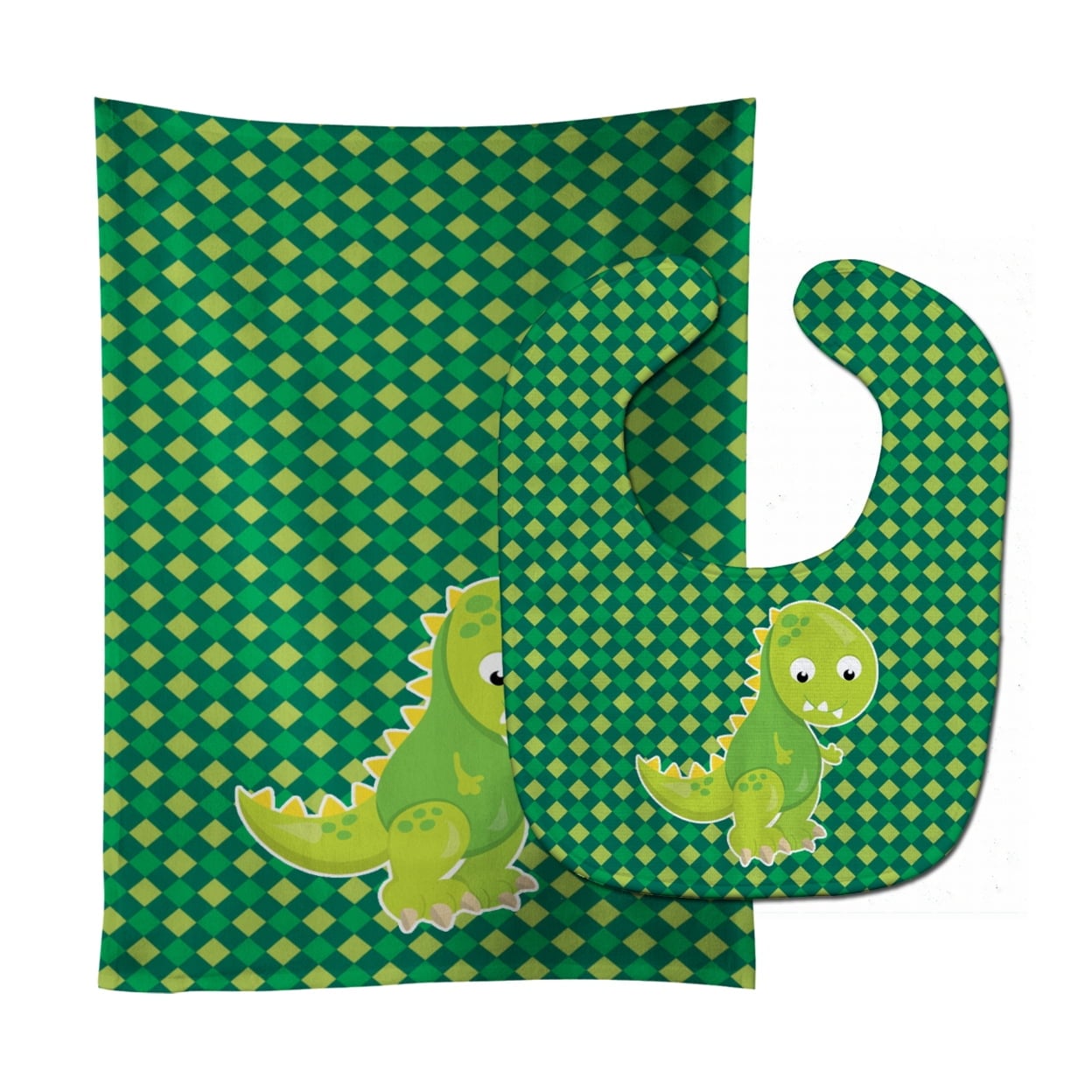 Iguanodon Dinosaur Baby Bib & Burp Cloth