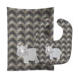Rhinoceros Baby Bib & Burp Cloth