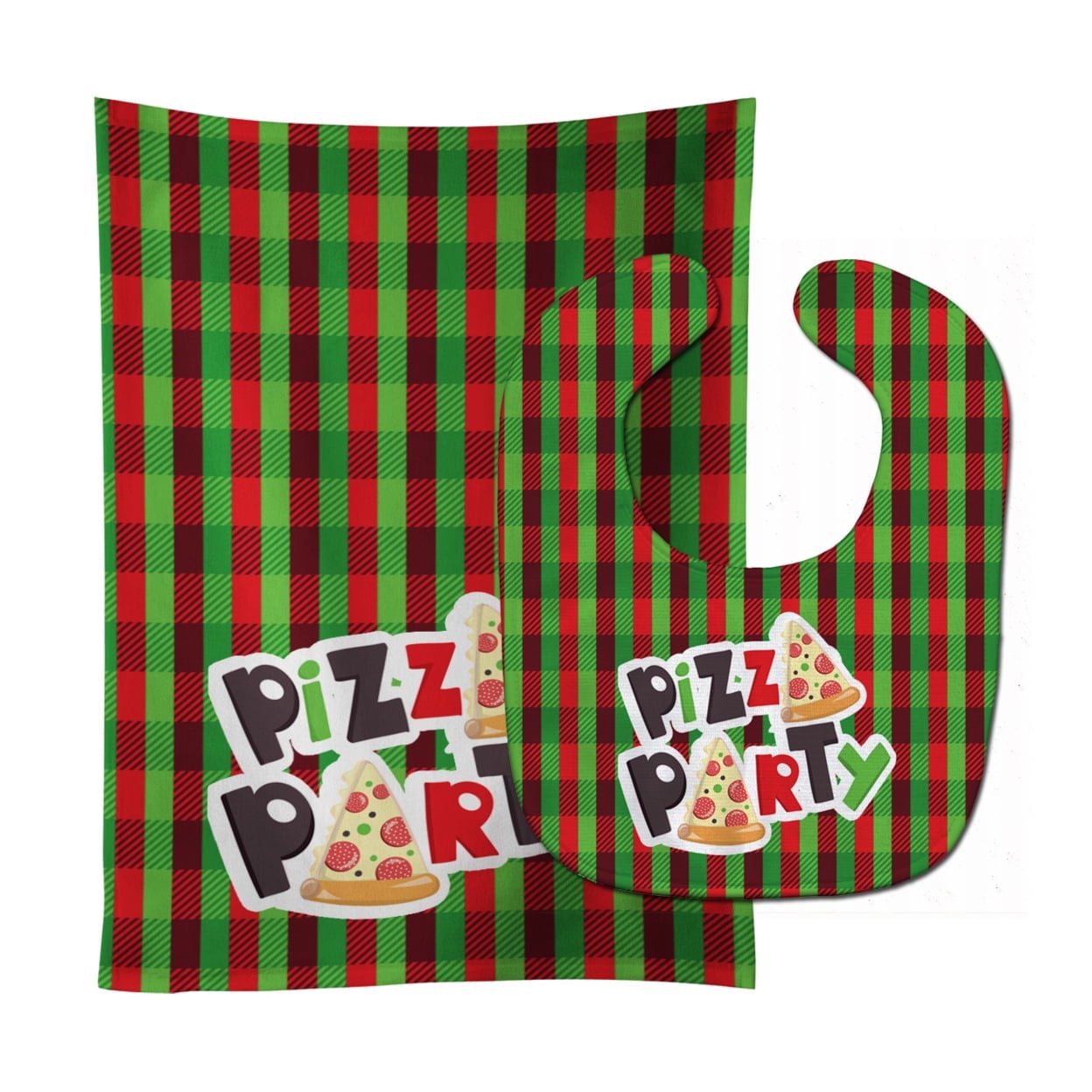 Pizza Party Baby Bib & Burp Cloth