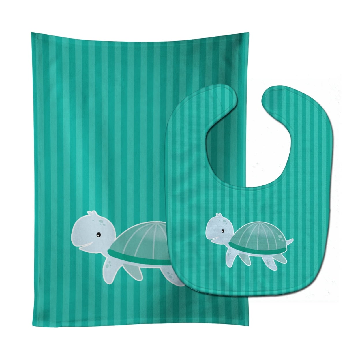 Sea Turtle Baby Bib & Burp Cloth