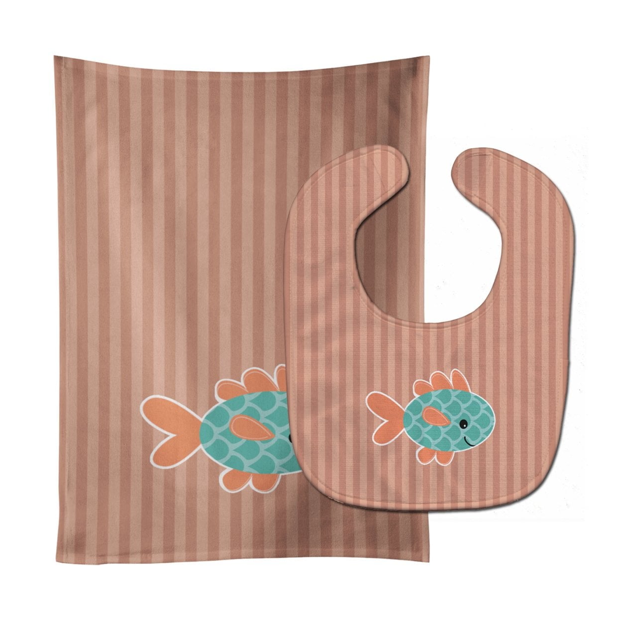 Fish Baby Bib & Burp Cloth
