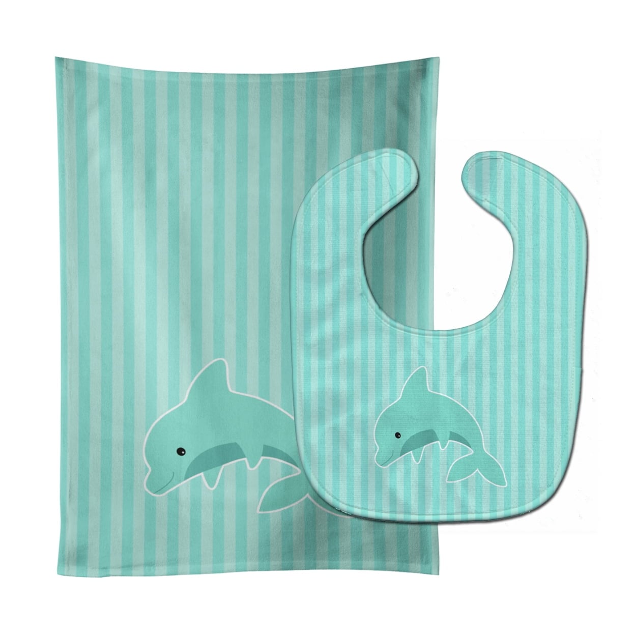 Dolphin Baby Bib & Burp Cloth