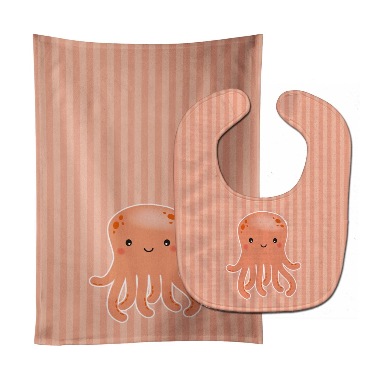 Octopus Baby Bib & Burp Cloth