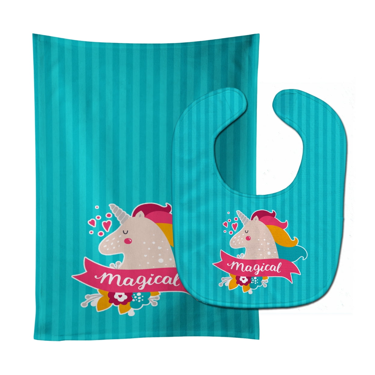 Unicorn Magical Baby Bib & Burp Cloth