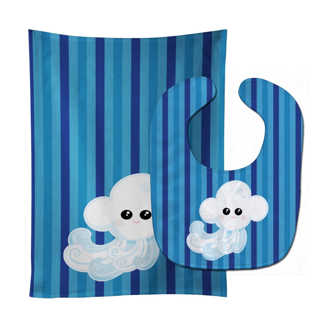 Weather Windy Face Baby Bib & Burp Cloth