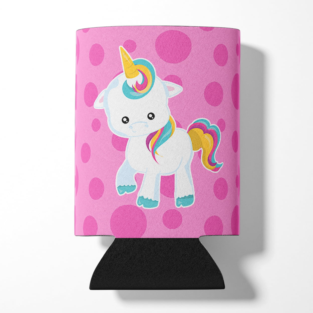 Pink Polkadot Unicorn Can or Bottle Hugger