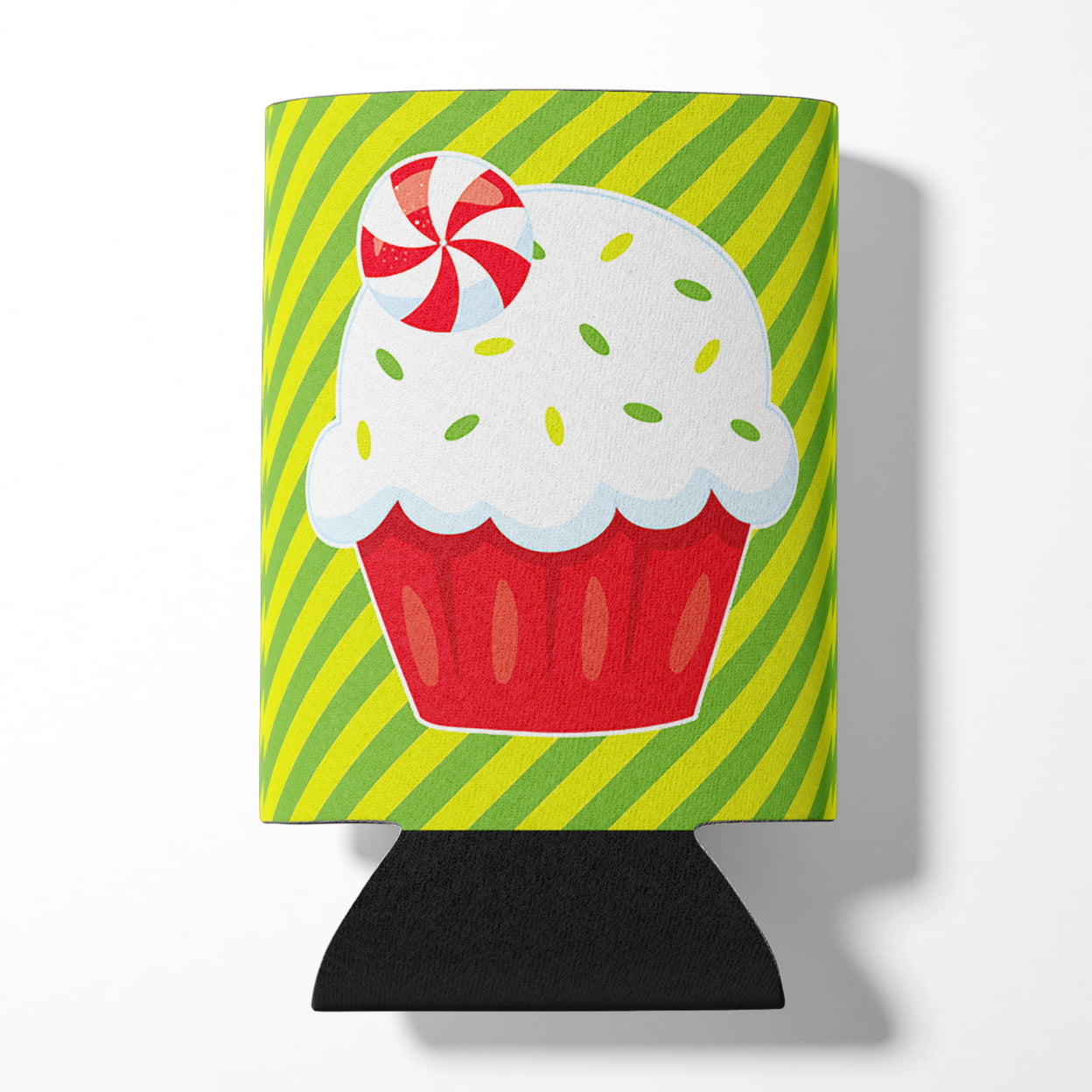 BB6819CC Christmas Pepermint Cupcake Can or Bottle Hugger