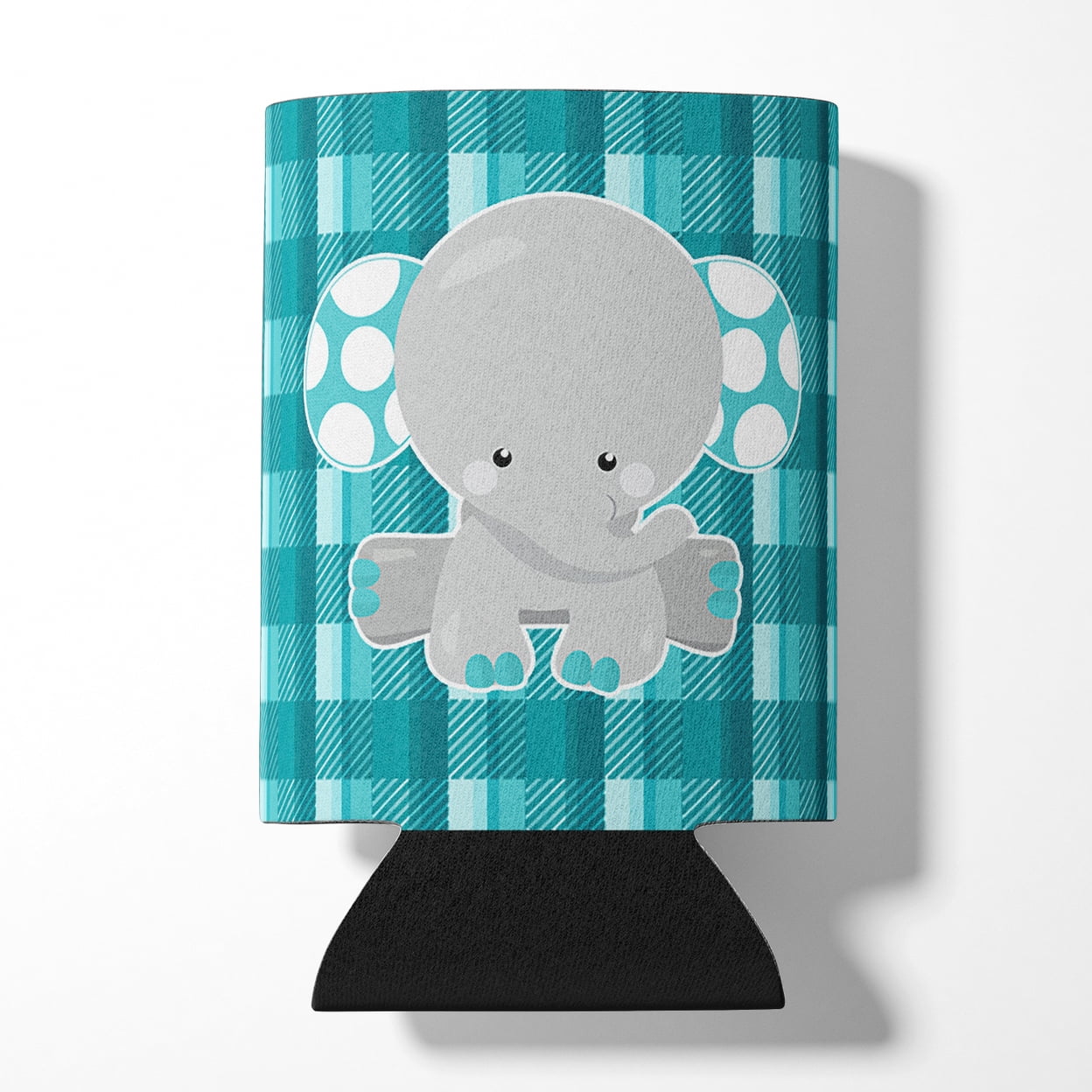 Plaid Elephant Can or Bottle Hugger