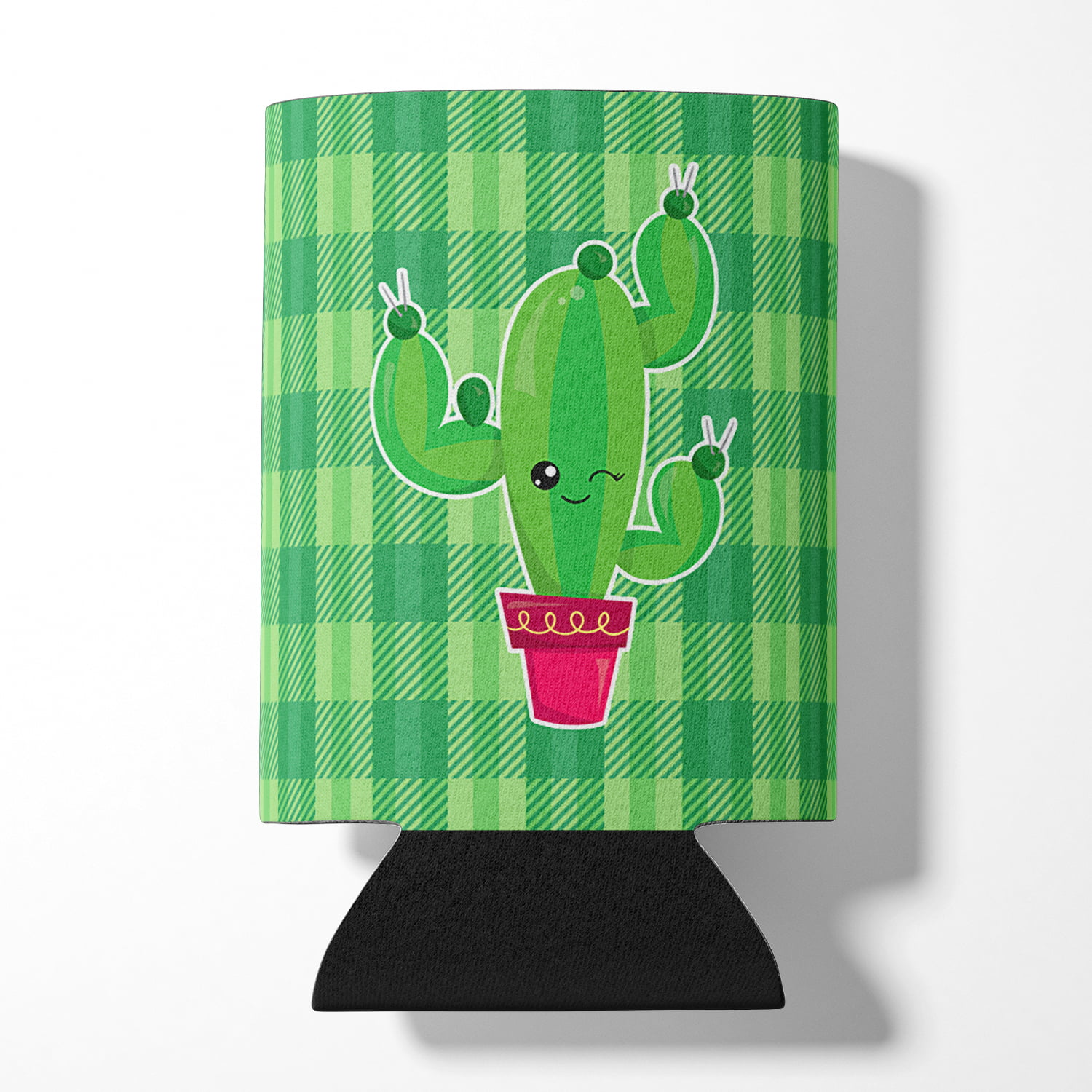 Cactus Plaid Can or Bottle Hugger