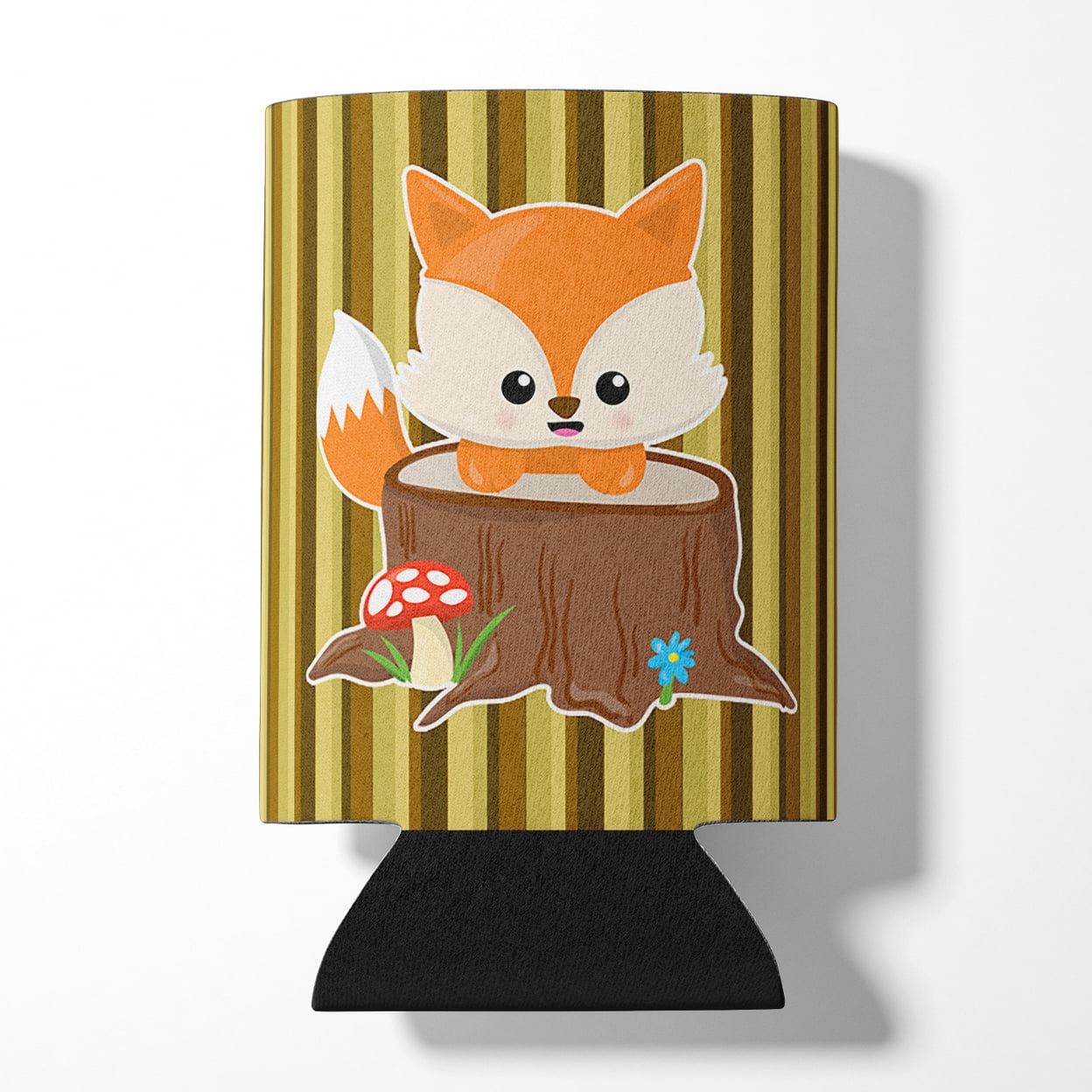 BB7088CC Baby Fox Tree Stripes Can or Bottle Hugger