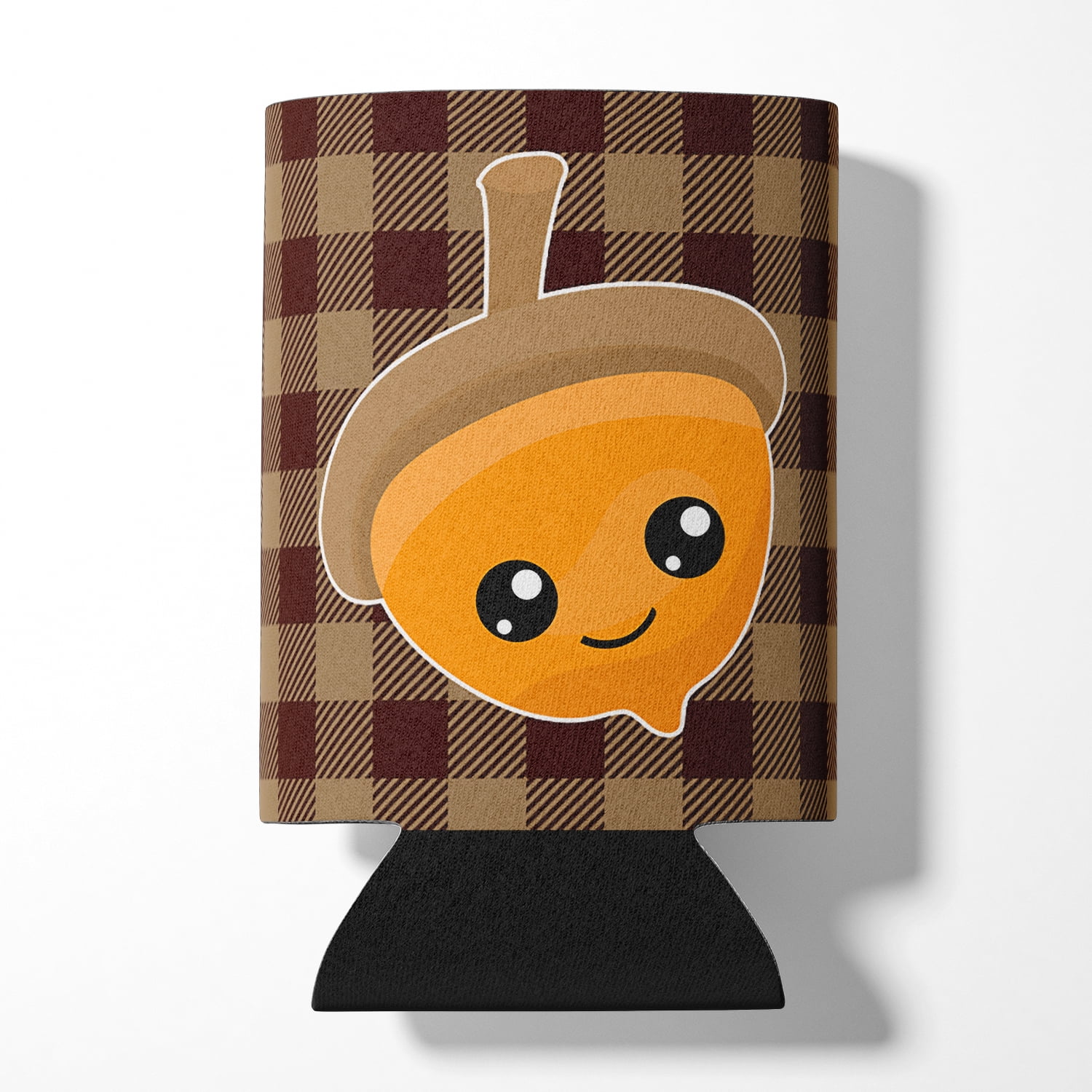 Fall Acorn on Gingham Can or Bottle Hugger