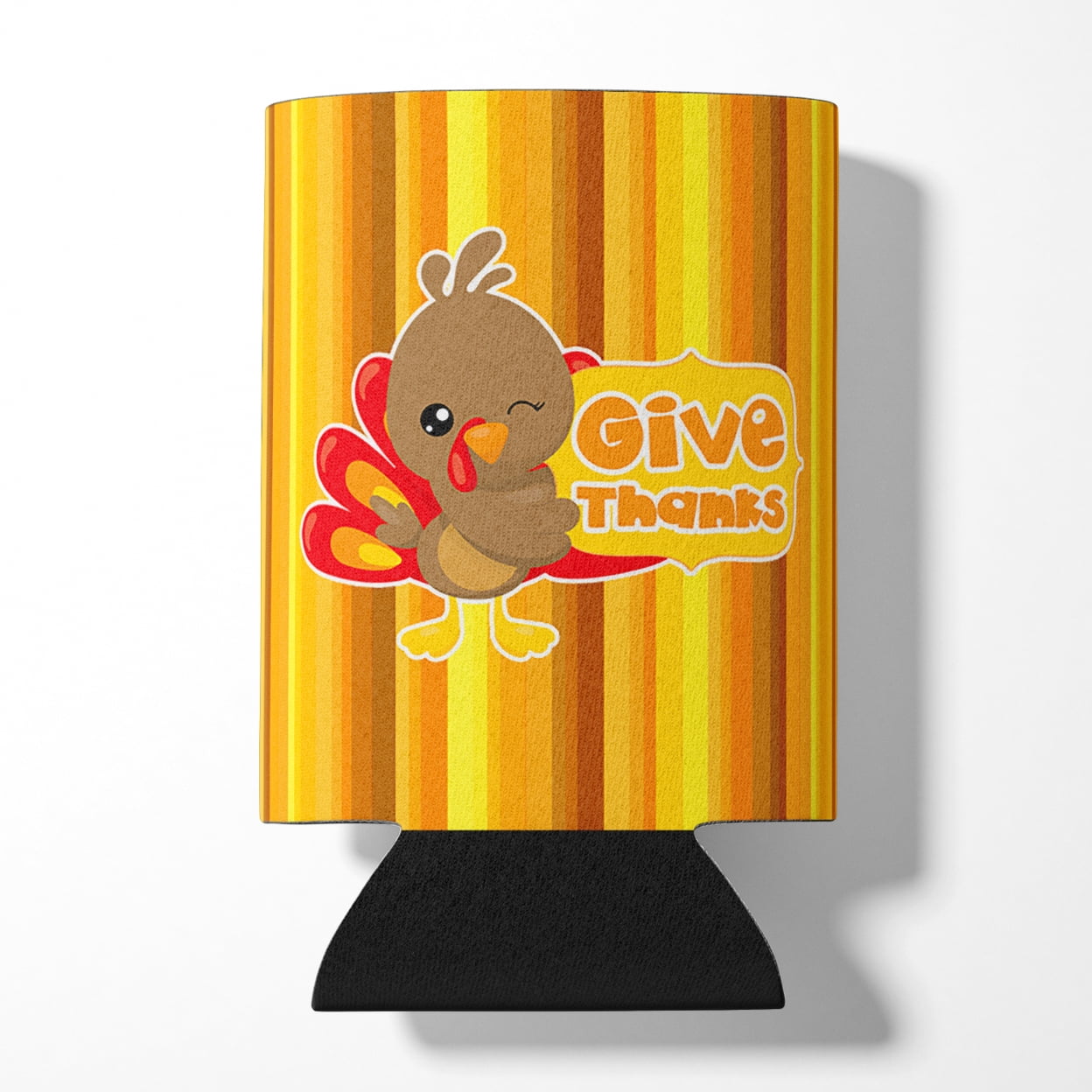 Thanksgiving Turkey Give Thanks Can or Bottle Hugger