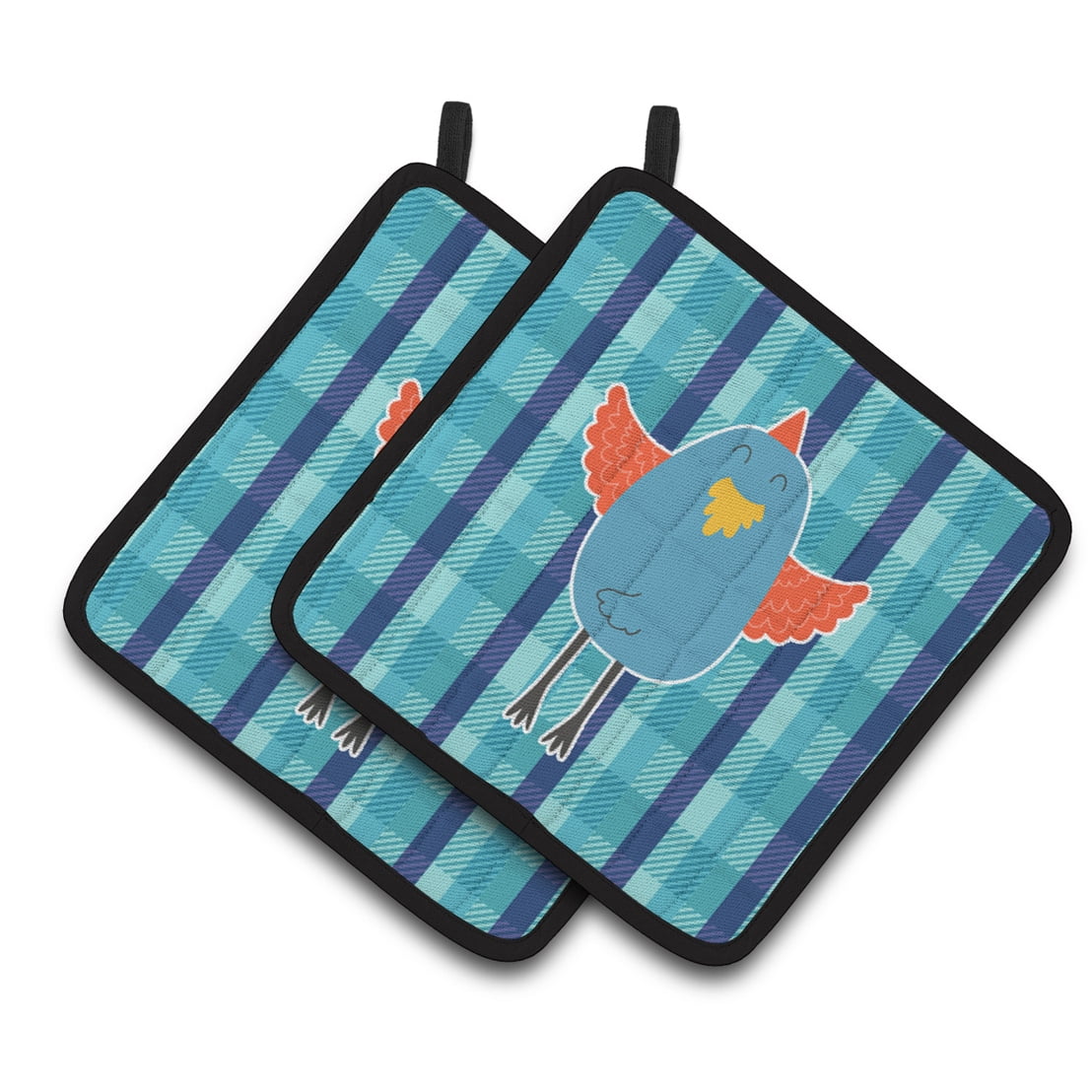 Blue Chicken Pair of Pot Holders
