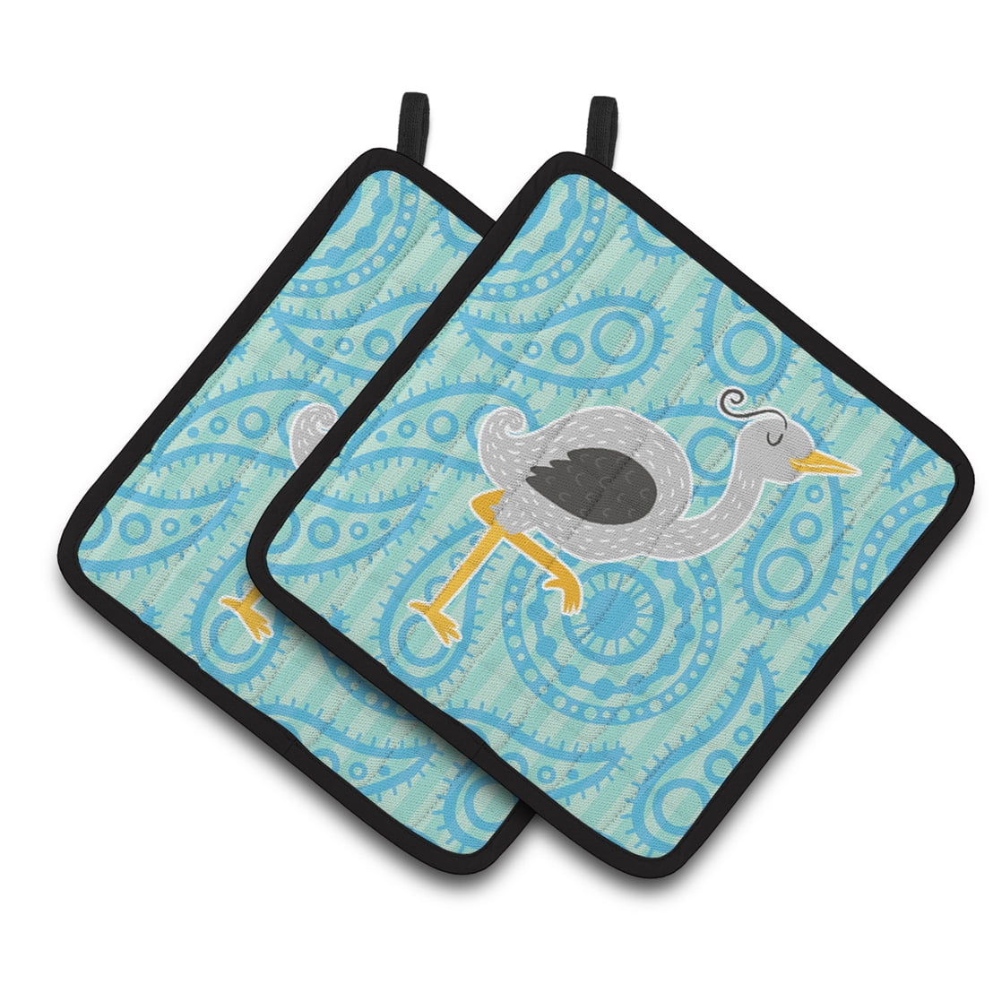 Ostrich Pair of Pot Holders