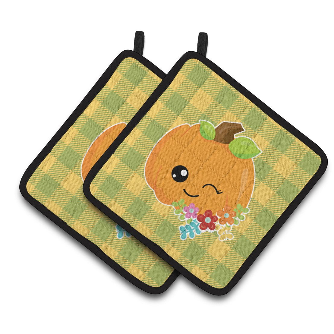 Mr. Winky Pumpkin Pair of Pot Holders