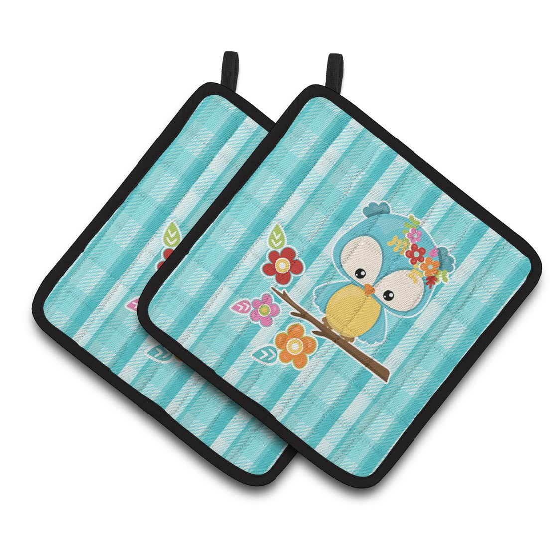 Blue Bird Pair of Pot Holders