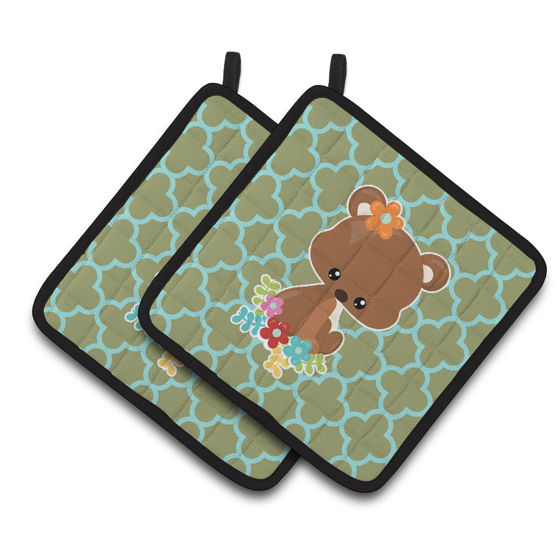 Baby Brown Bear Pair of Pot Holders