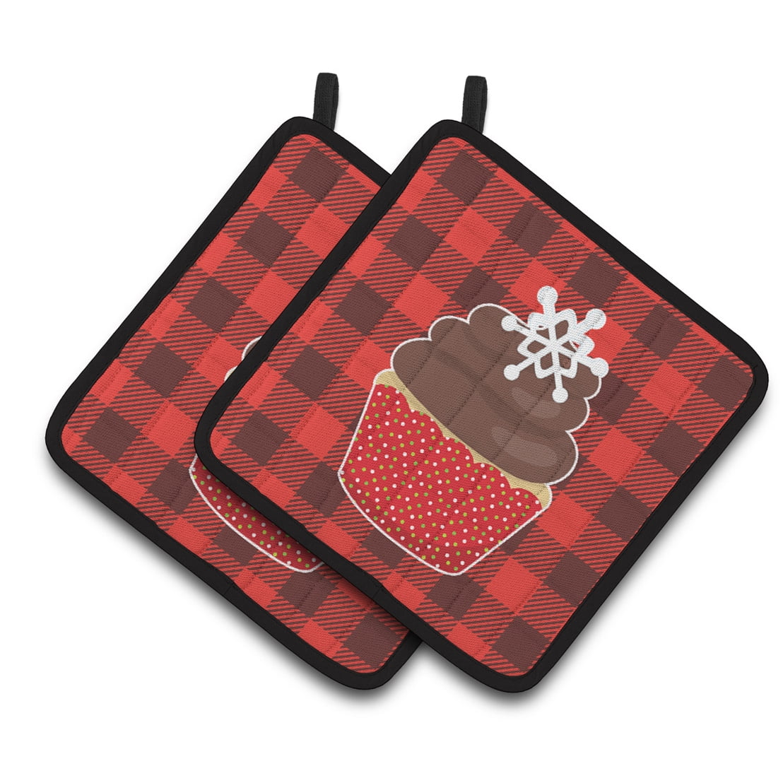 BB6817PTHD Christmas Cupcake Pair of Pot Holders