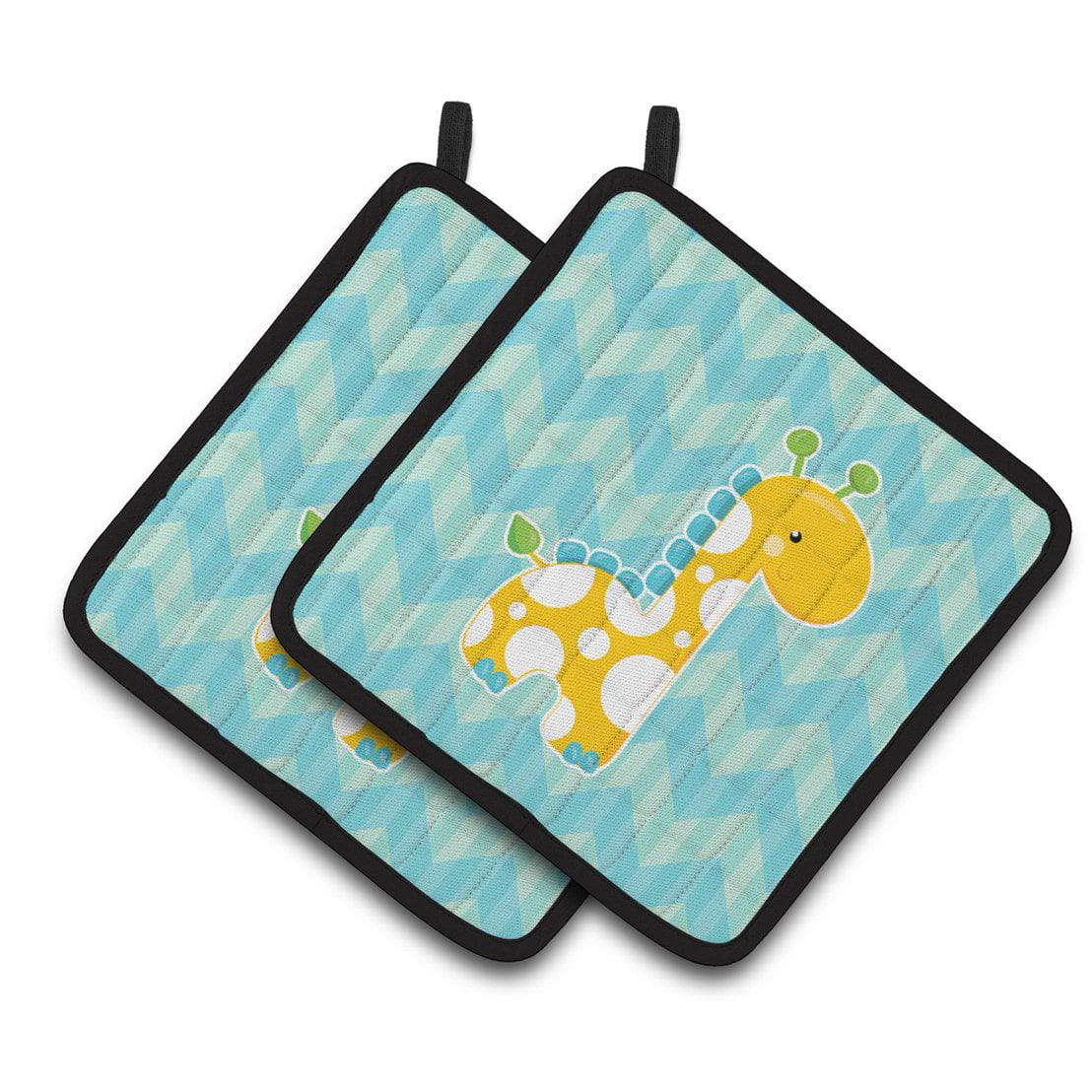 Boy Giraffe Pair of Pot Holders