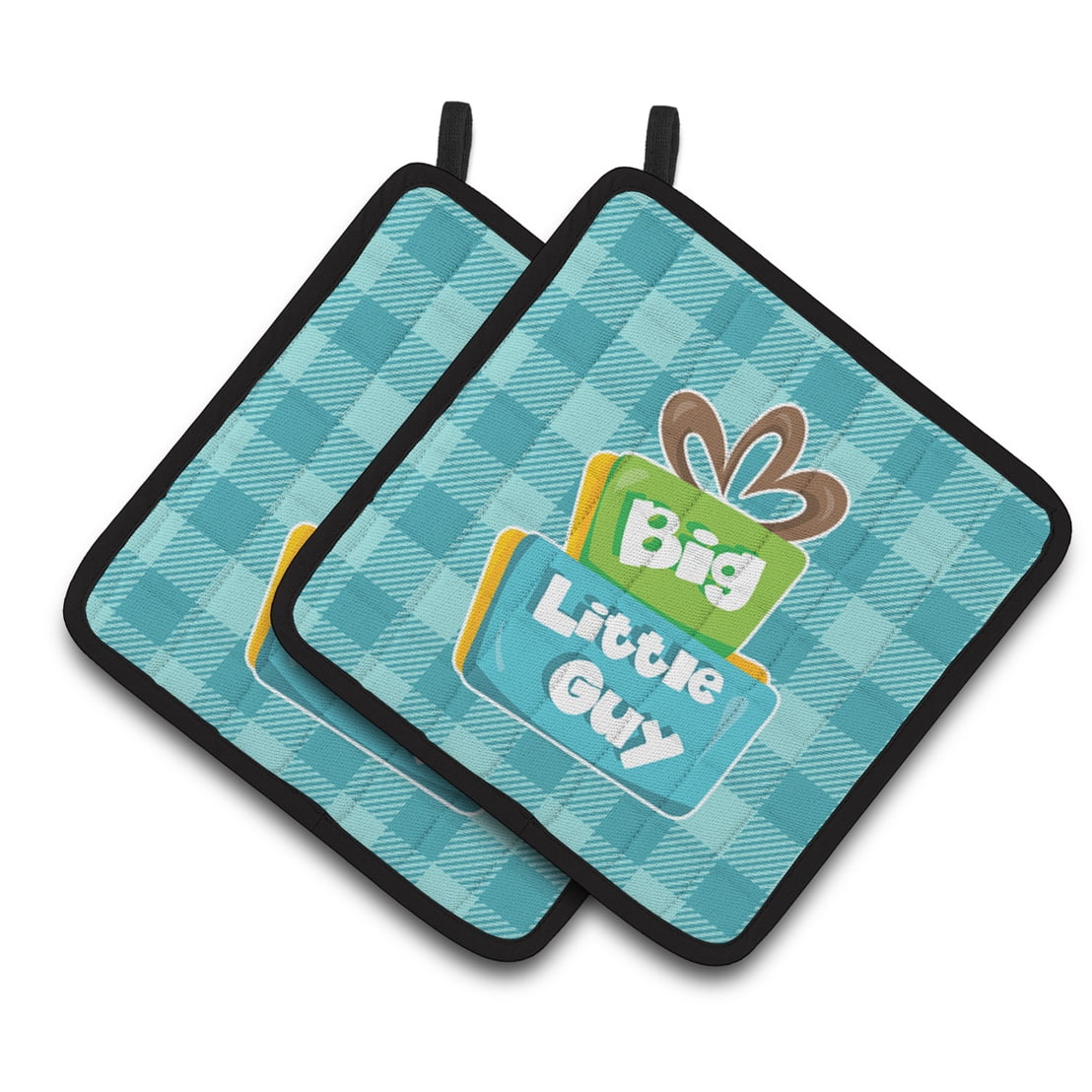 Boy Big Little Guy Pair of Pot Holders