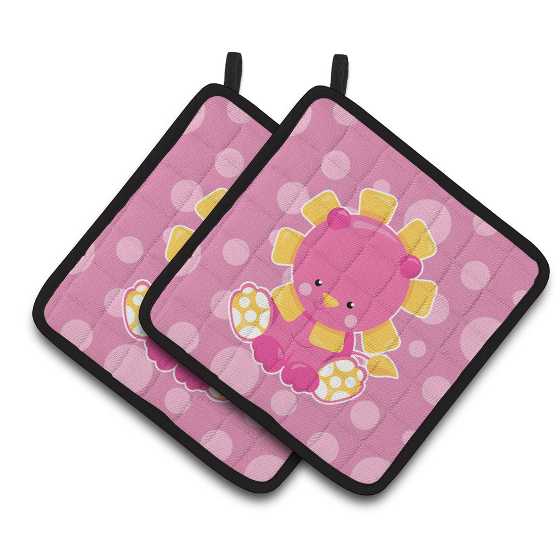 Girl Lion Pair of Pot Holders