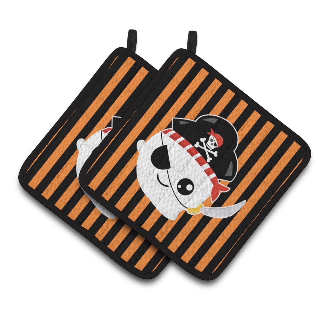 Halloween Ghost Pirate Pair of Pot Holders
