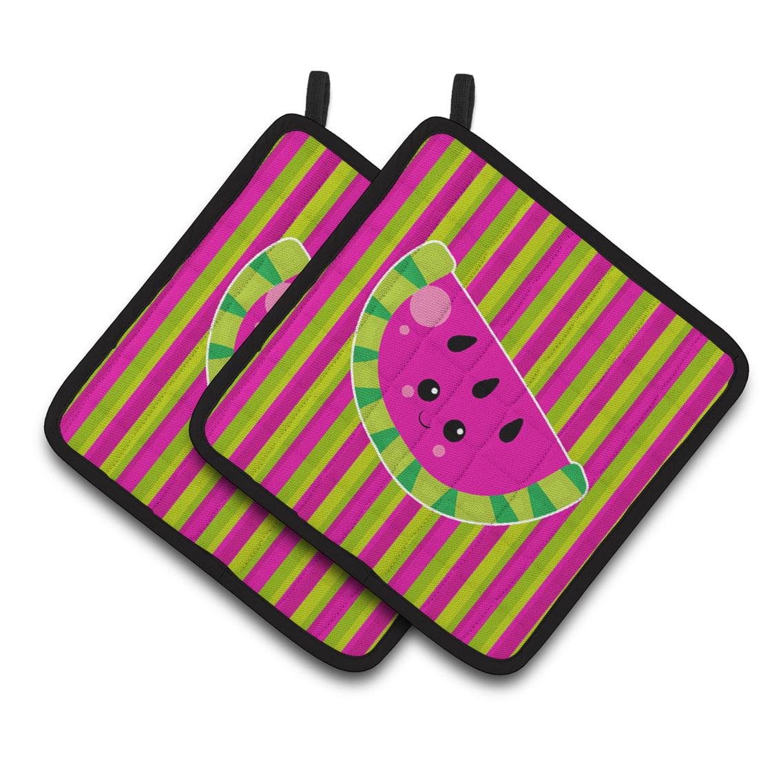 Watermelon Face Pair of Pot Holders