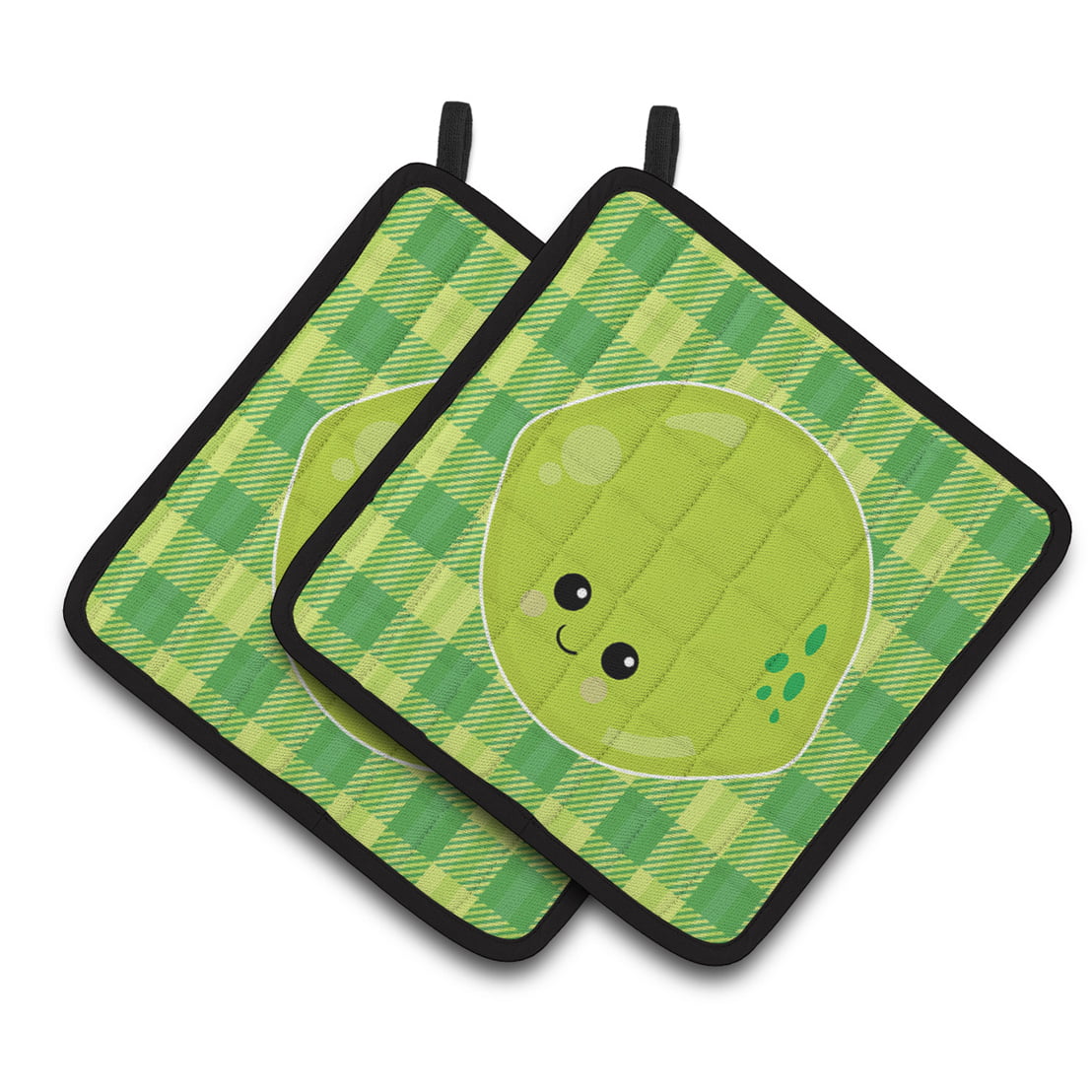 Lime Face Pair of Pot Holders