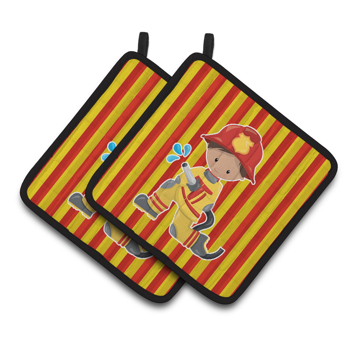 Fireman Boy Pair of Pot Holders