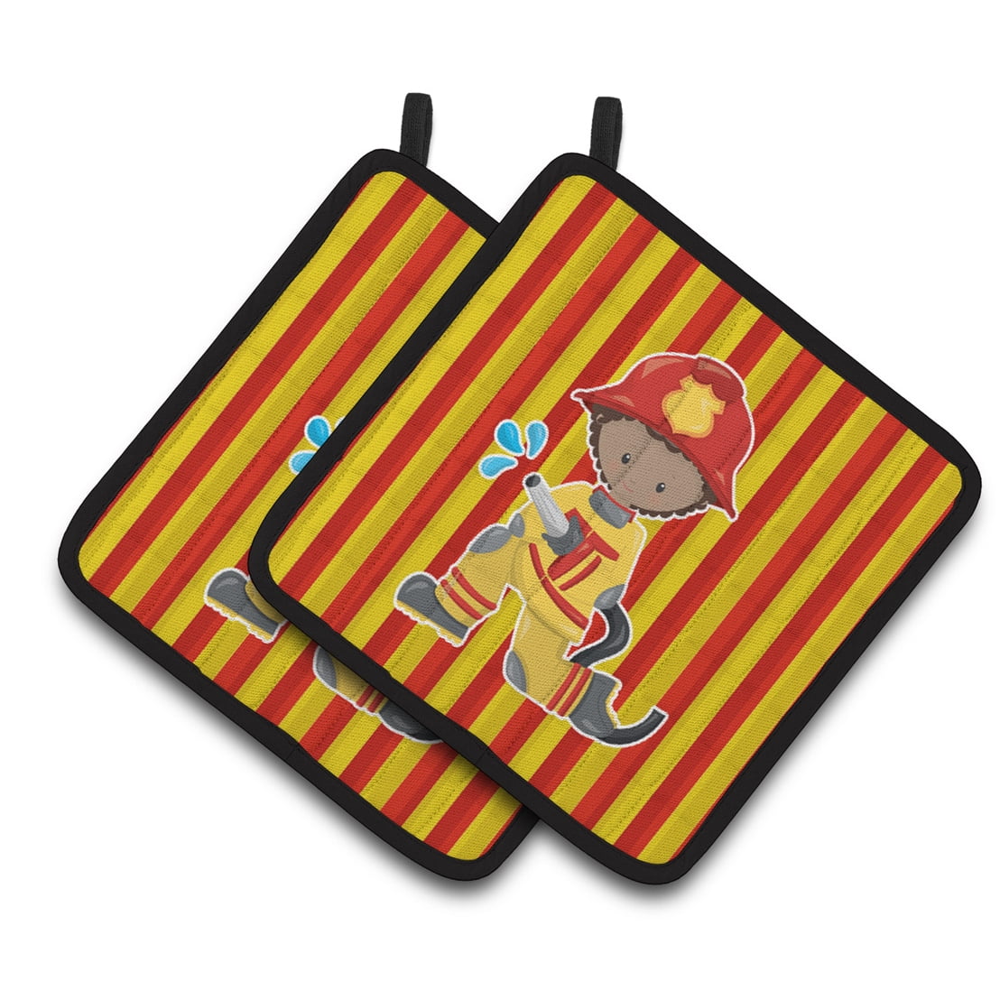 BB6996PTHD Fireman Boy Pair of Pot Holders