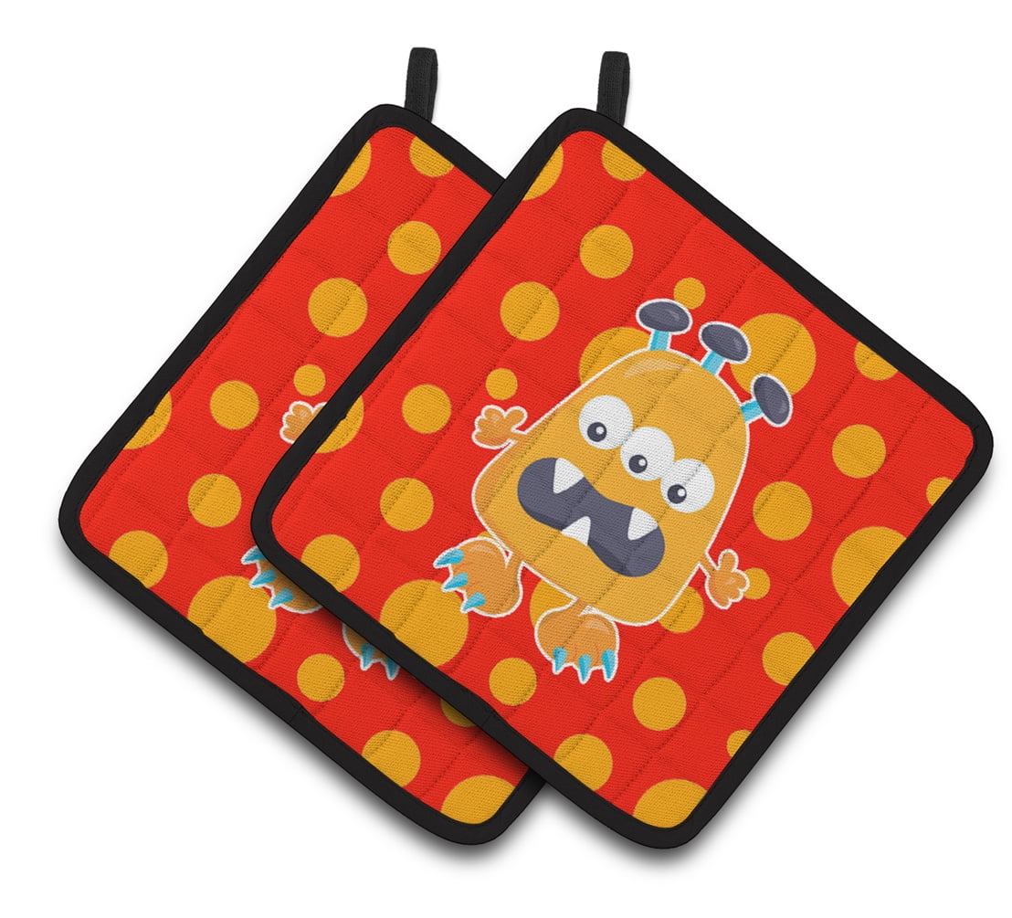 Little Monster Visonator Pair of Pot Holders