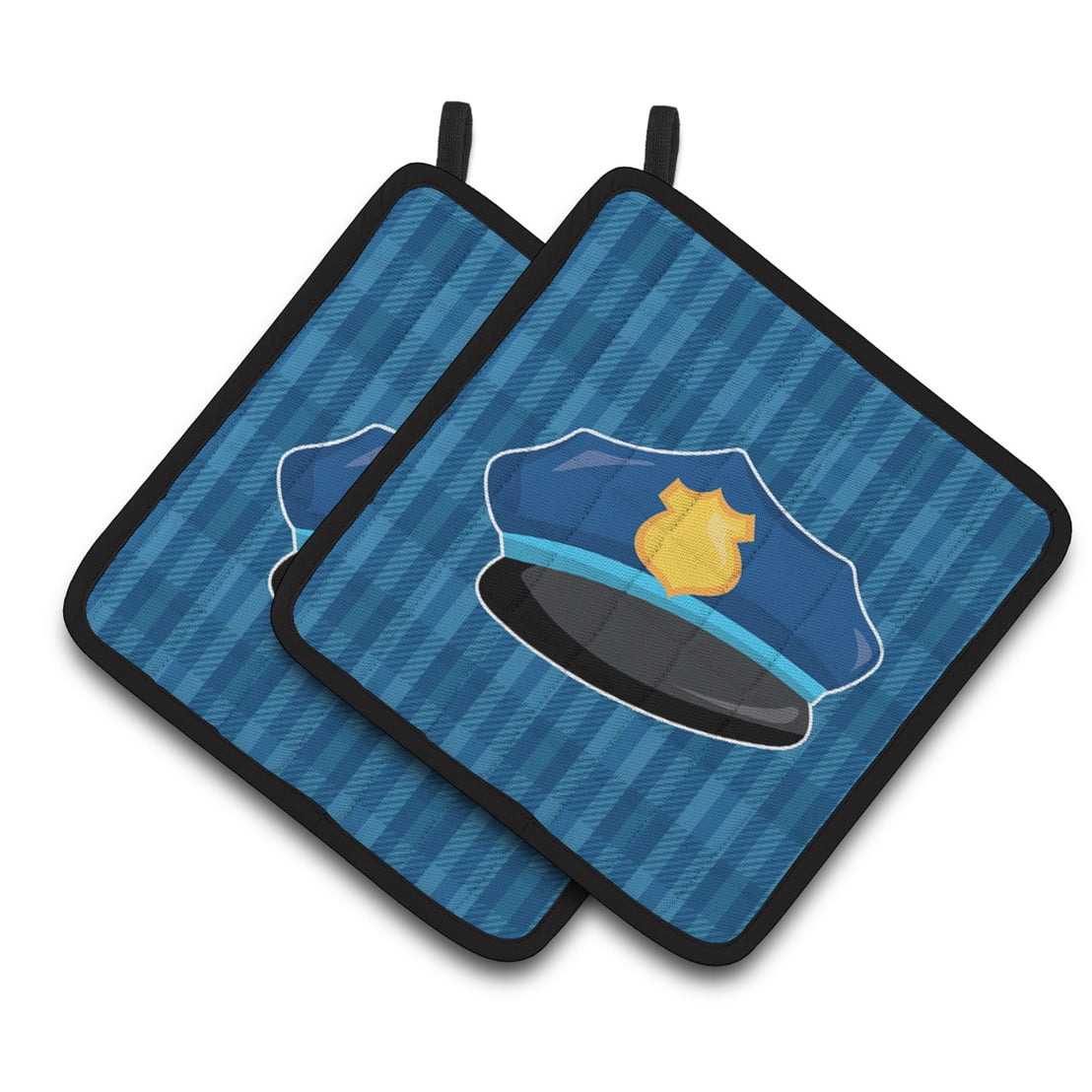 Police Hat Pair of Pot Holders