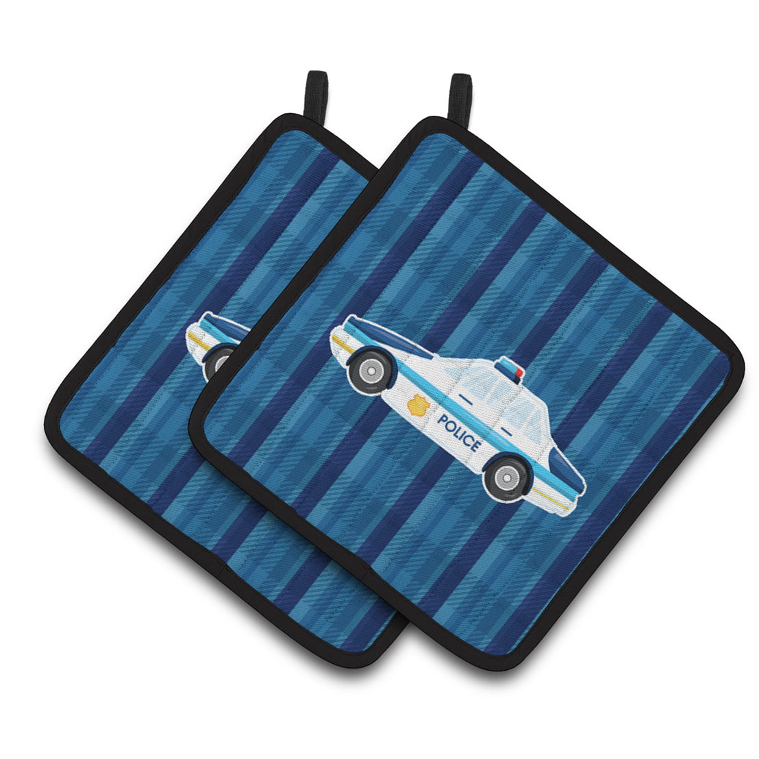 Police Car Pair of Pot Holders