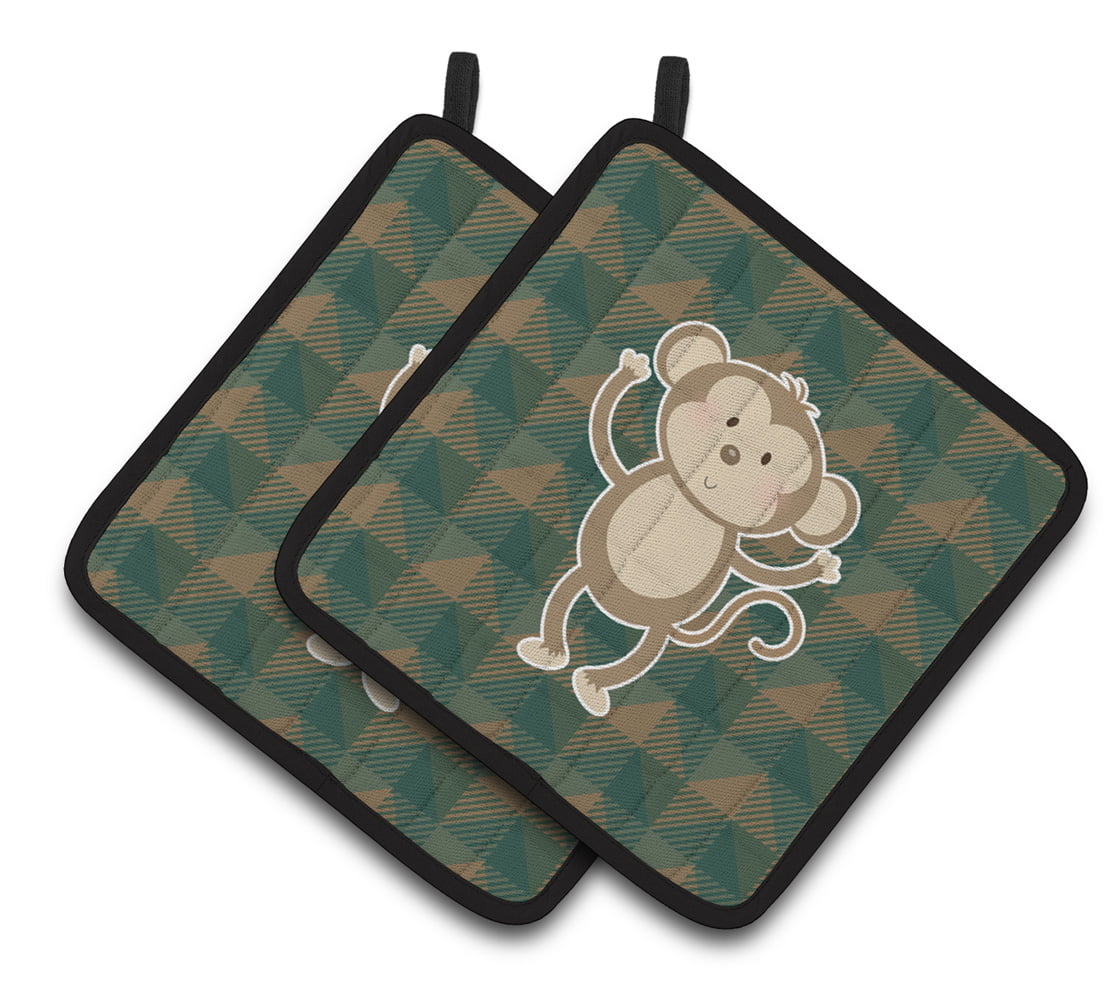 BB7025PTHD Monkey Pair of Pot Holders