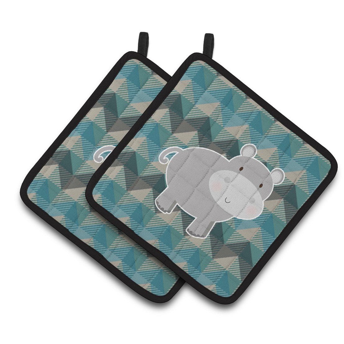 Hippopotamus Pair of Pot Holders