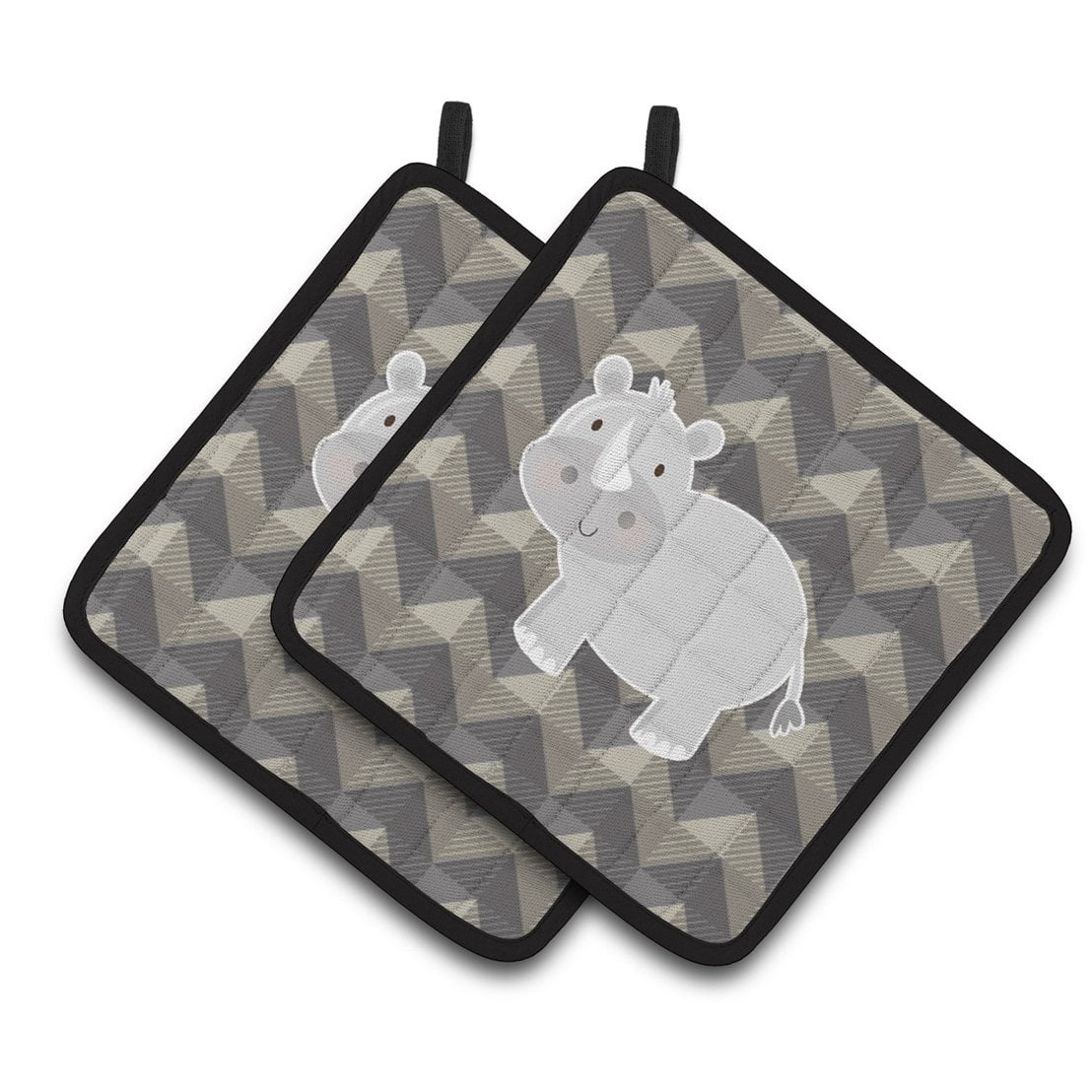 Rhinoceros Pair of Pot Holders