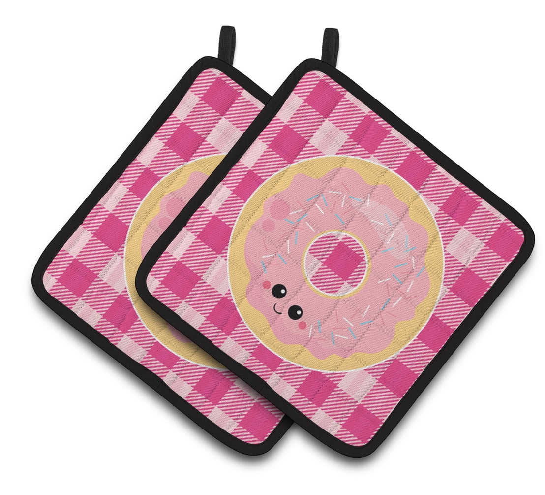 Donut Face Pair of Pot Holders