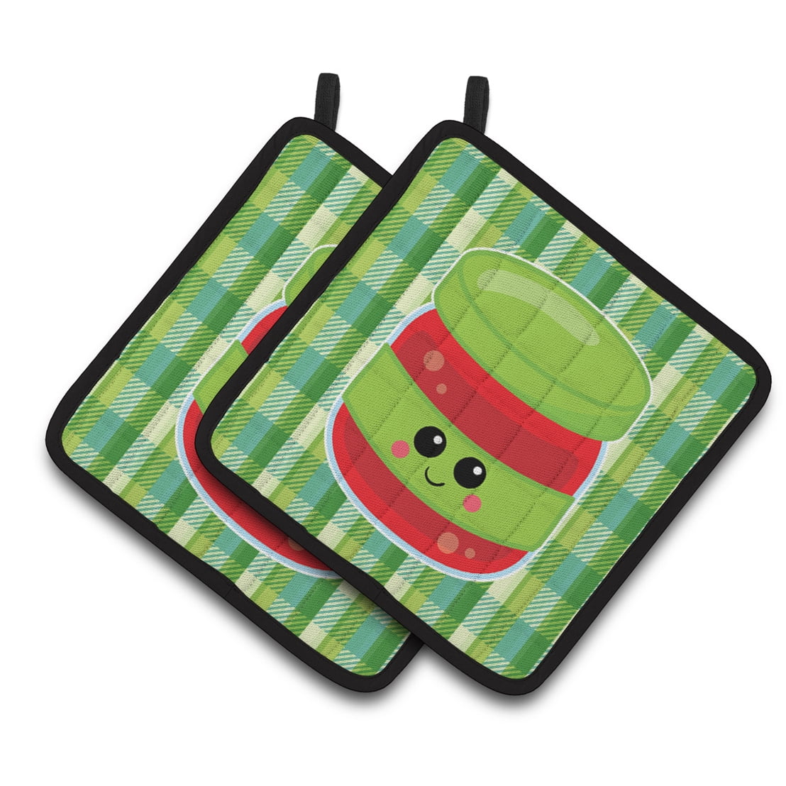 Jelly Jar Face Pair of Pot Holders