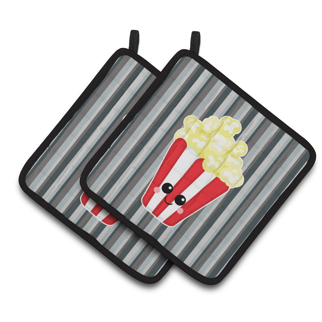 Popcorn Face Pair of Pot Holders