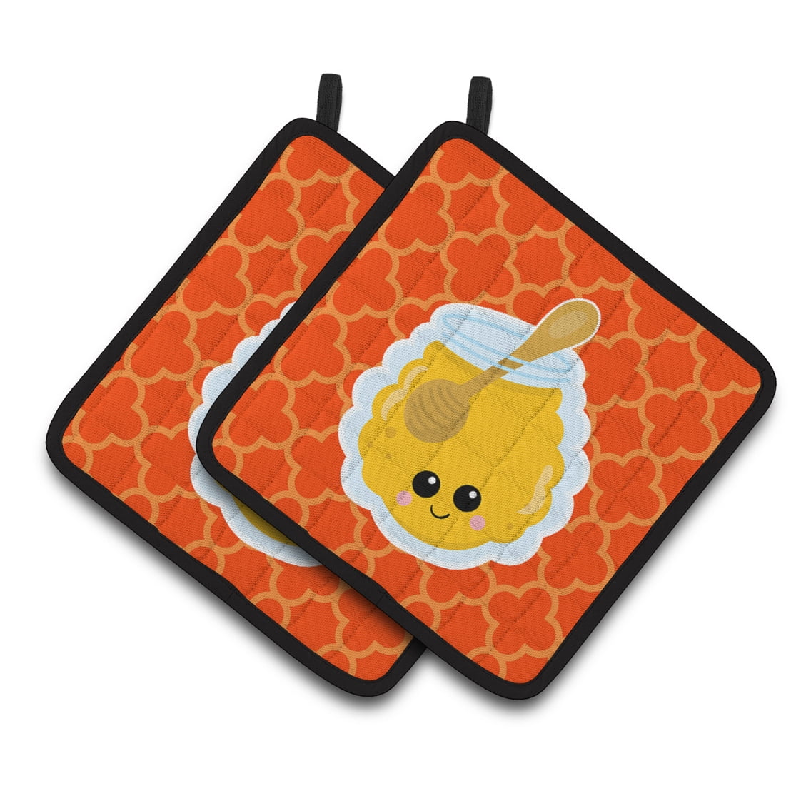 Honey Jar Face Pair of Pot Holders