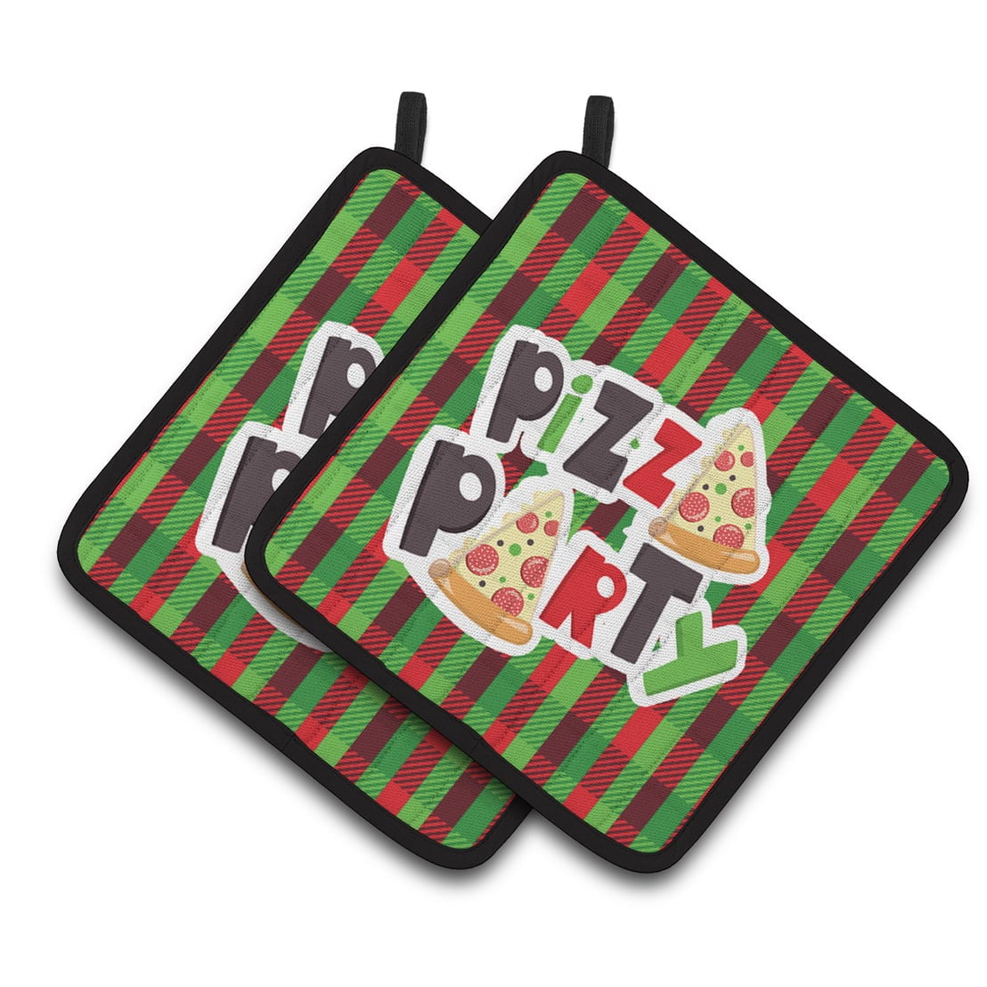 Pizza Party Pair of Pot Holders
