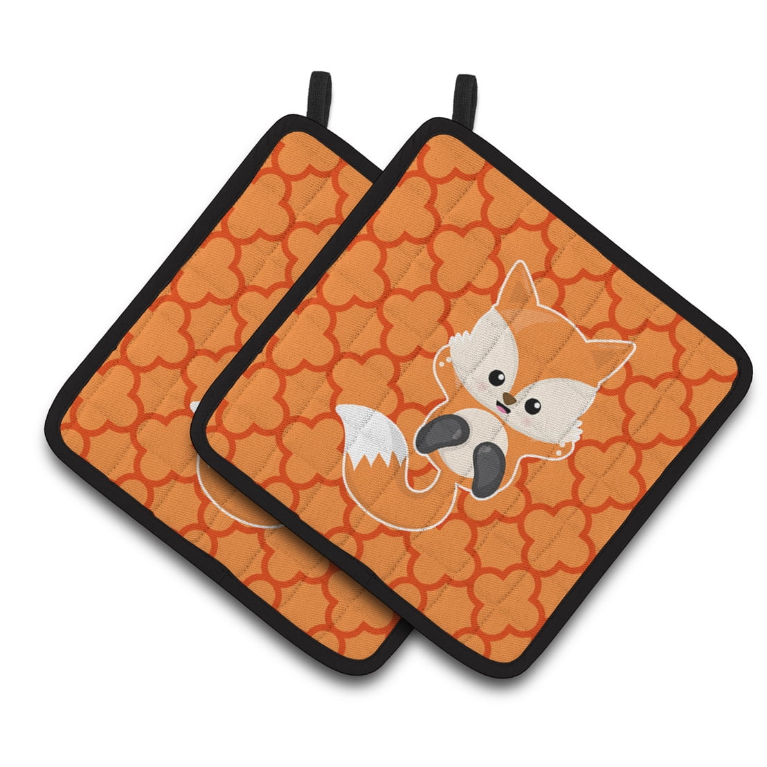 Baby Fox Quatrafoil Pair of Pot Holders