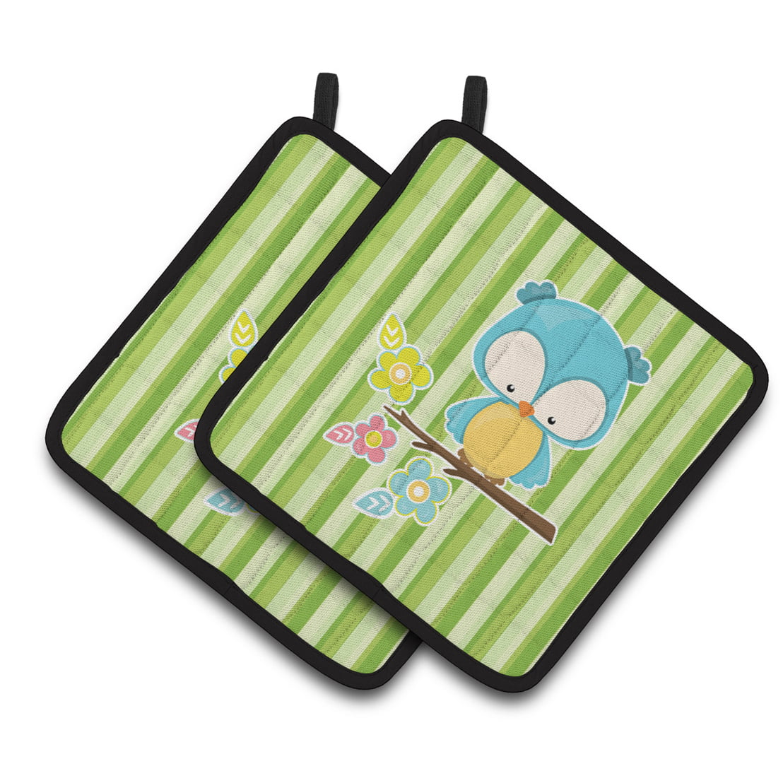 Bird on Branch Pair of Pot Holders