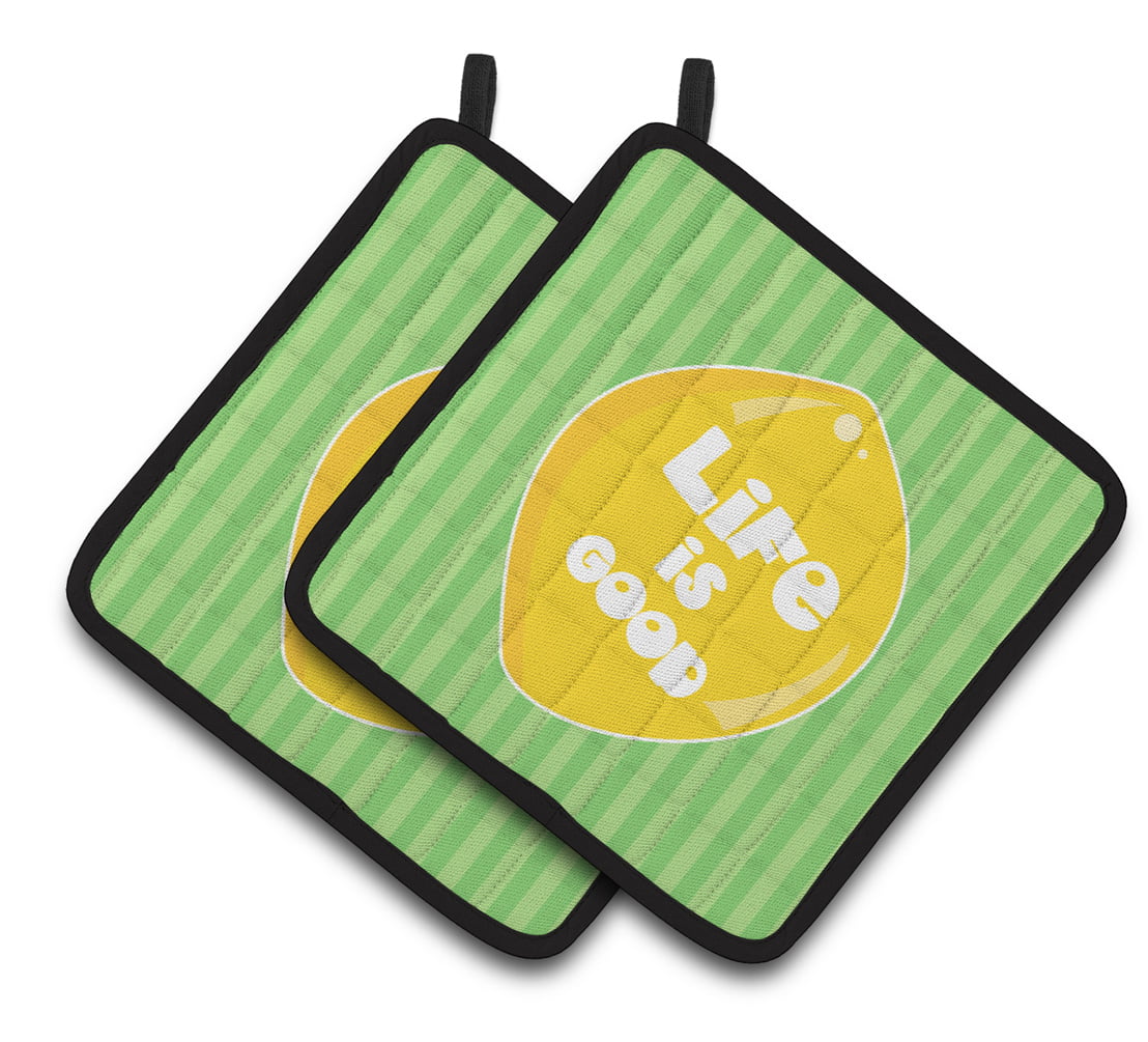 Lemon Life is Good Pair of Pot Holders