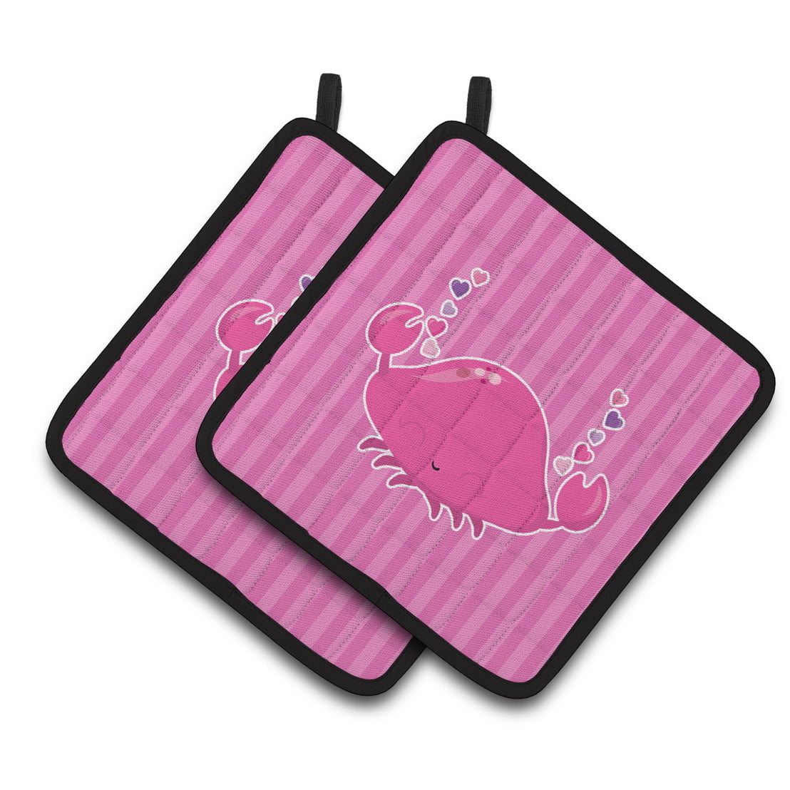 BB7129PTHD Pink Crab Pair of Pot Holders